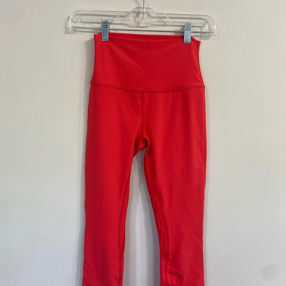 Lululemon Align High Rise Crop / Cherry / Size 4 - Picture 2 of 4